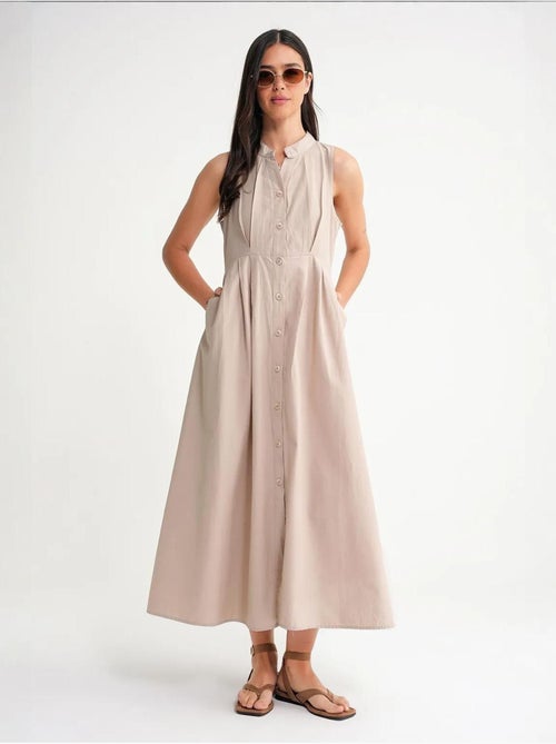 Abito maxi con colletto tippet e bottoni mixray - Kiabi Abito maxi con colletto tippet e bottoni mixray - Kiabi