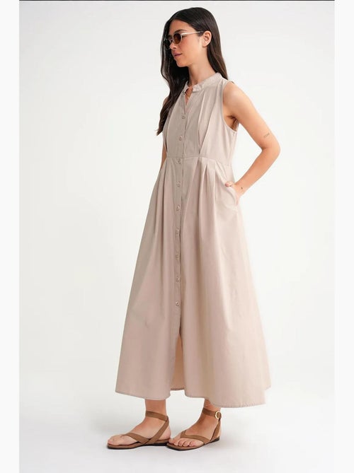 Abito maxi con colletto tippet e bottoni mixray - Kiabi Abito maxi con colletto tippet e bottoni mixray - Kiabi
