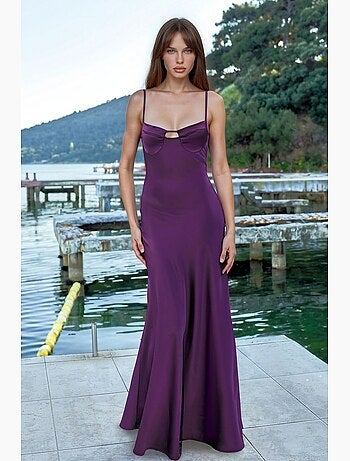 Abito maxi con cut-out e dettagli hiccup