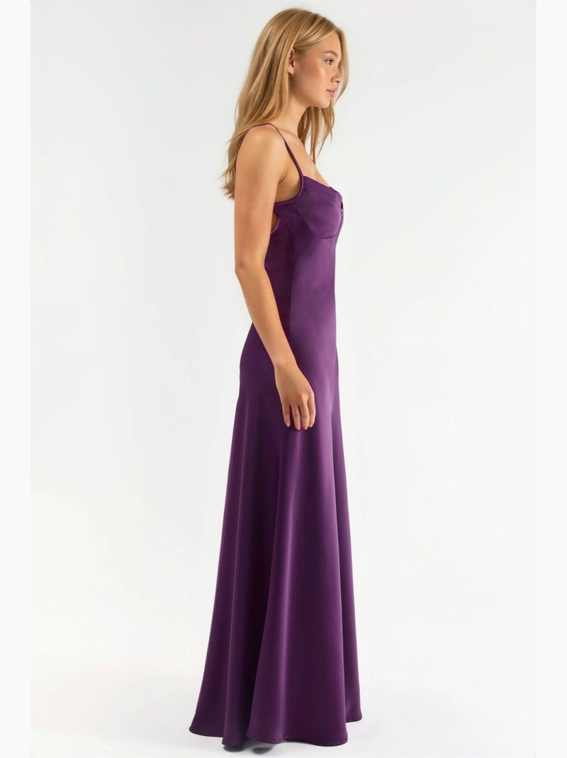 Abito maxi con cut-out e dettagli hiccup Malva - Kiabi