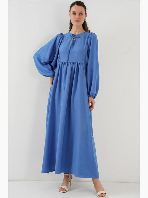 Abito maxi con motivo testurizzato e fiocco bdart - Kiabi