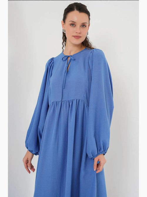 Abito maxi con motivo testurizzato e fiocco bdart - Kiabi