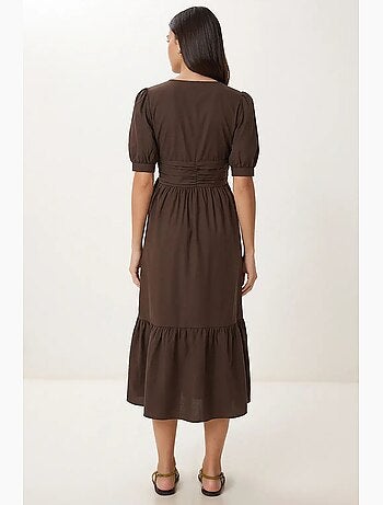 Abito maxi da donna in popeline misto cotone istanbul