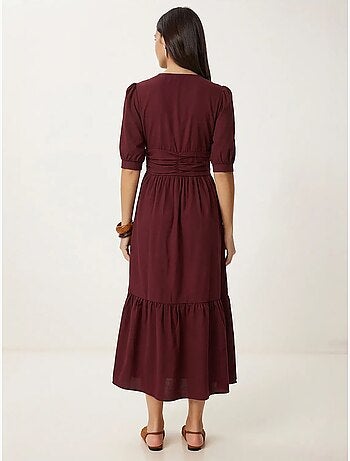 Abito maxi da donna in popeline misto cotone istanbul