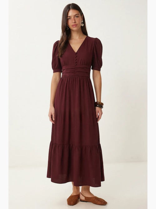 Abito maxi da donna in popeline misto cotone istanbul - Kiabi Abito maxi da donna in popeline misto cotone istanbul - Kiabi