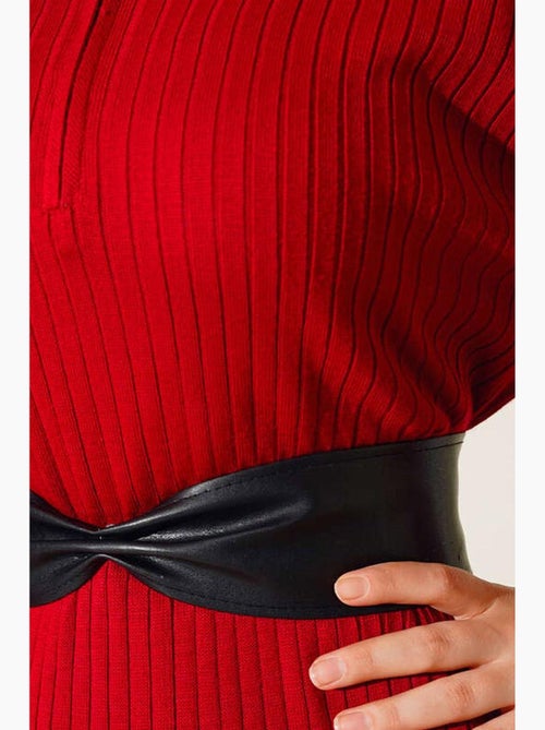 Abito maxi in maglia a coste con dolcevita bdart - Kiabi Abito maxi in maglia a coste con dolcevita bdart - Kiabi