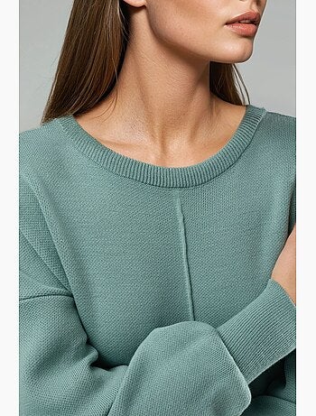 Abito maxi in maglia a coste con girocollo my fashion