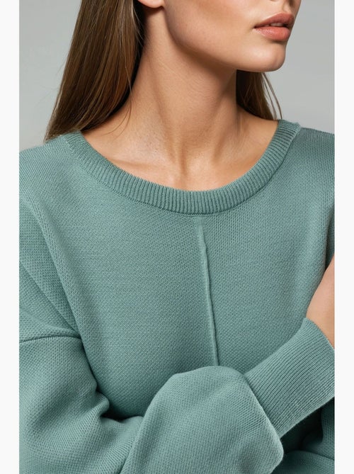 Abito maxi in maglia a coste con girocollo my fashion - Kiabi