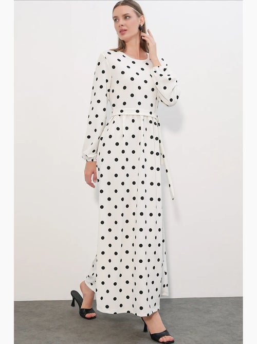 Abito maxi in maglia floreale con dettaglio fiocco bdart - Kiabi