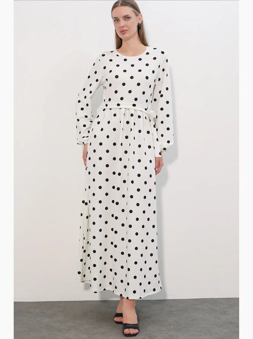 Abito maxi in maglia floreale con dettaglio fiocco bdart - Kiabi