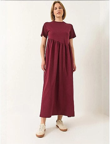 Abito maxi in maglia morbida con girocollo lucci