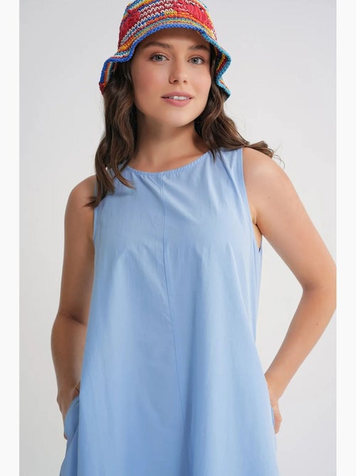Abito maxi in popeline con tasche mixray - Kiabi Abito maxi in popeline con tasche mixray - Kiabi
