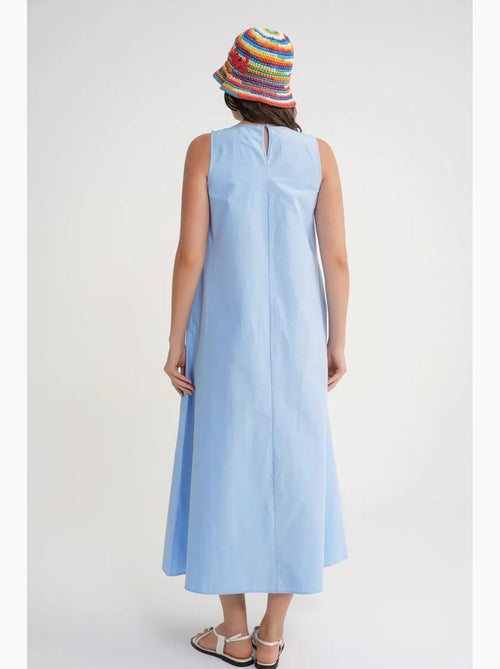 Abito maxi in popeline con tasche mixray - Kiabi Abito maxi in popeline con tasche mixray - Kiabi