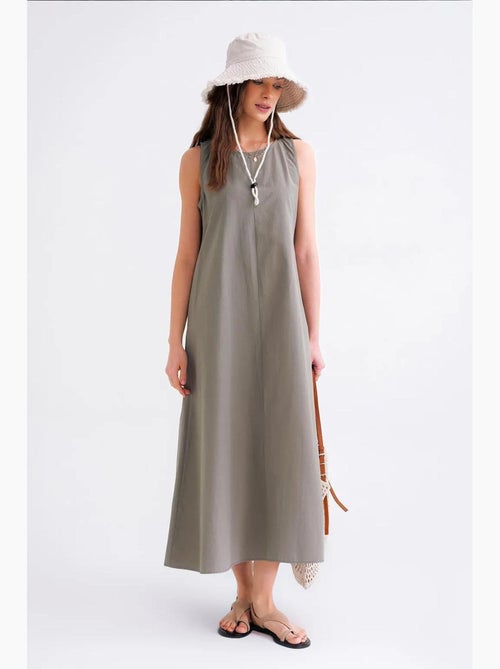 Abito maxi in popeline con tasche mixray - Kiabi Abito maxi in popeline con tasche mixray - Kiabi