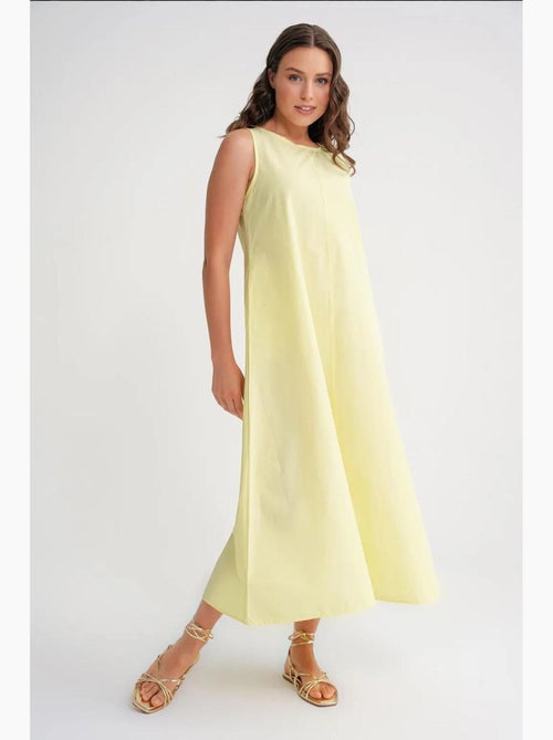 Abito maxi in popeline con tasche mixray - Kiabi Abito maxi in popeline con tasche mixray - Kiabi