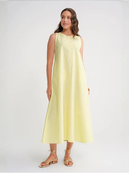 Abito maxi in popeline con tasche mixray - Kiabi Abito maxi in popeline con tasche mixray - Kiabi