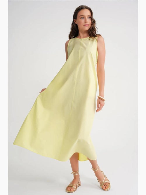 Abito maxi in popeline con tasche mixray - Kiabi Abito maxi in popeline con tasche mixray - Kiabi