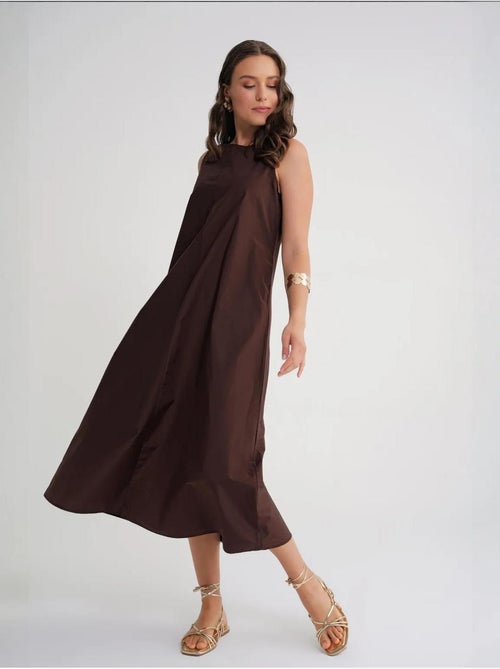 Abito maxi in popeline con tasche mixray - Kiabi Abito maxi in popeline con tasche mixray - Kiabi
