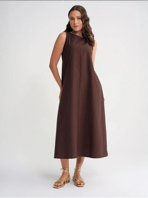 Abito maxi in popeline con tasche mixray - Kiabi Abito maxi in popeline con tasche mixray - Kiabi