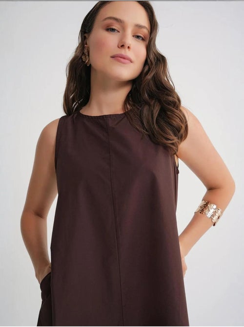 Abito maxi in popeline con tasche mixray - Kiabi Abito maxi in popeline con tasche mixray - Kiabi