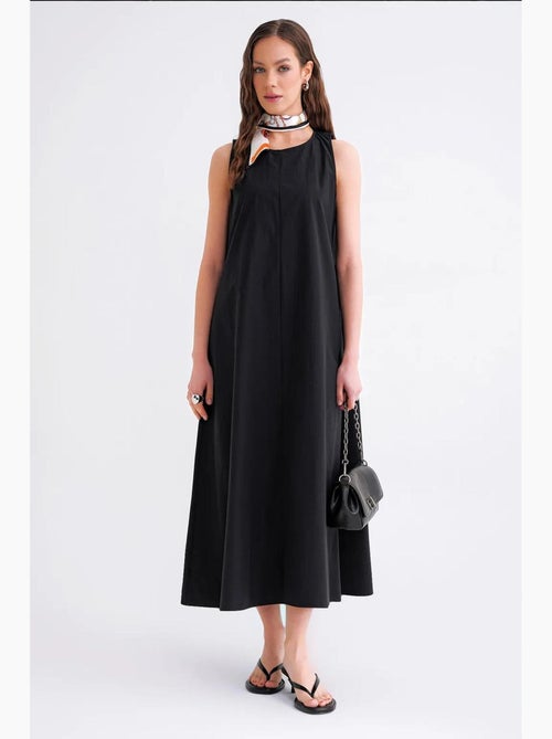 Abito maxi in popeline con tasche mixray - Kiabi