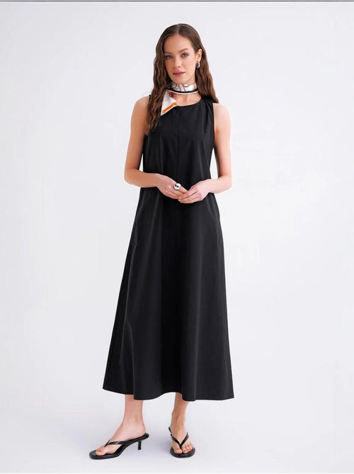 Abito maxi in popeline con tasche mixray - Kiabi