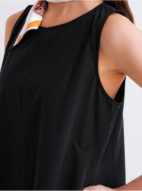 Abito maxi in popeline con tasche mixray - Kiabi
