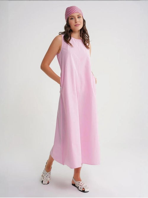 Abito maxi in popeline con tasche mixray - Kiabi Abito maxi in popeline con tasche mixray - Kiabi