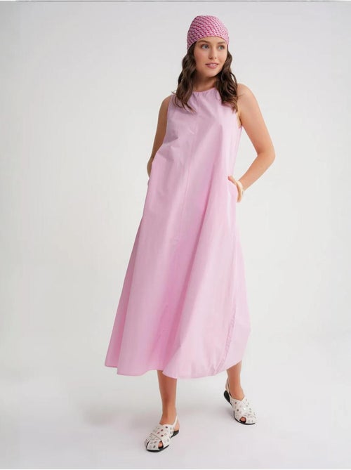Abito maxi in popeline con tasche mixray - Kiabi Abito maxi in popeline con tasche mixray - Kiabi