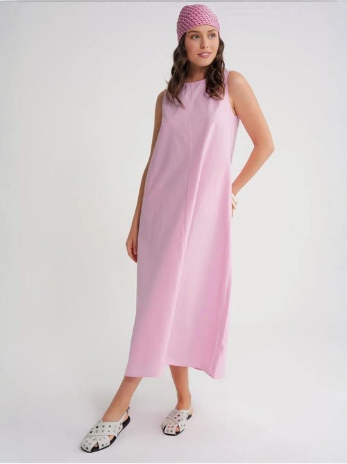 Abito maxi in popeline con tasche mixray - Kiabi Abito maxi in popeline con tasche mixray - Kiabi