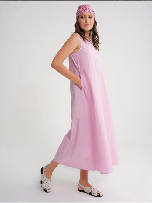 Abito maxi in popeline con tasche mixray - Kiabi Abito maxi in popeline con tasche mixray - Kiabi