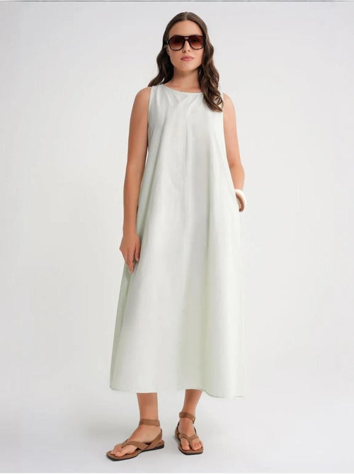 Abito maxi in popeline con tasche mixray - Kiabi Abito maxi in popeline con tasche mixray - Kiabi