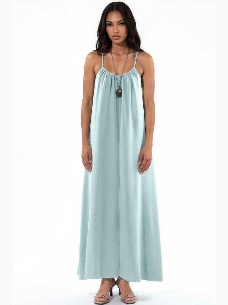 Abito maxi in tessuto a vestibilità rilassata hiccup Verde menta - Kiabi