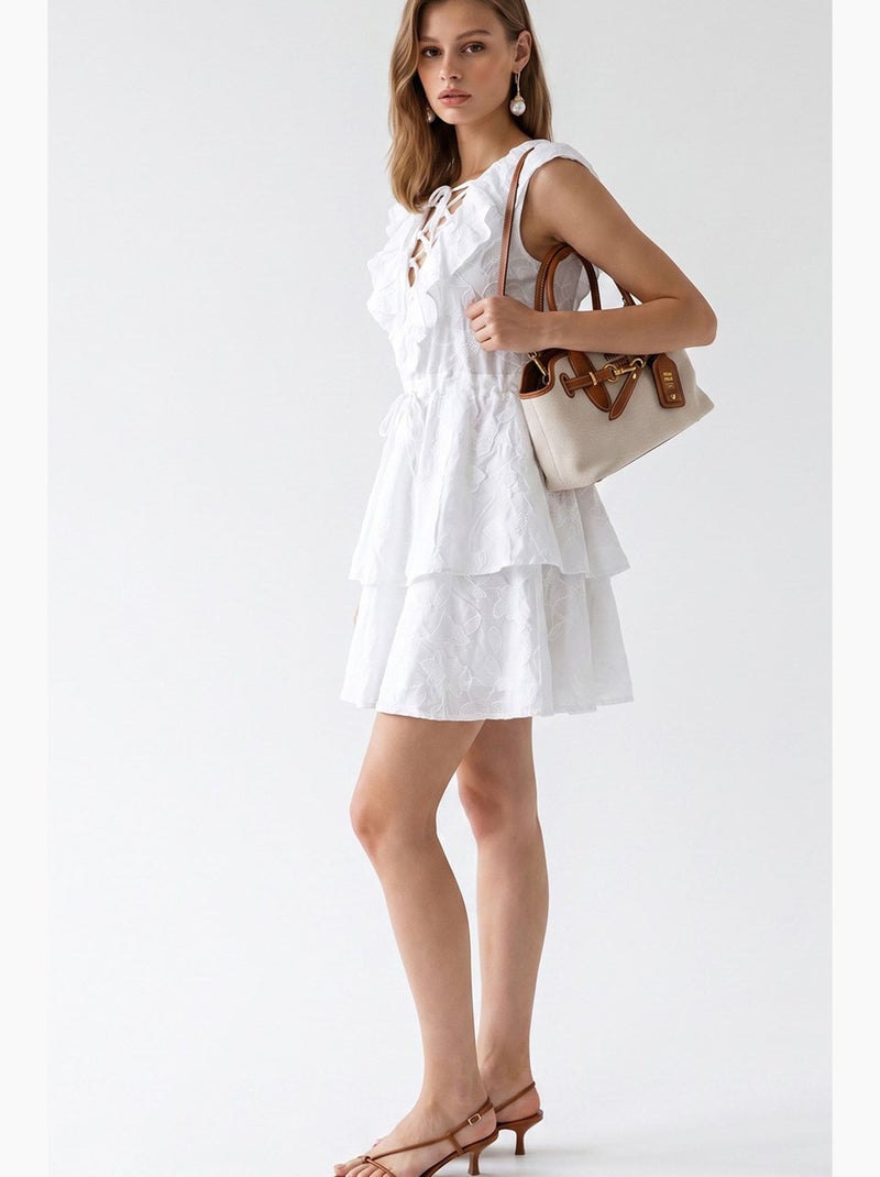 Abito maxi mixray Bianco - Kiabi
