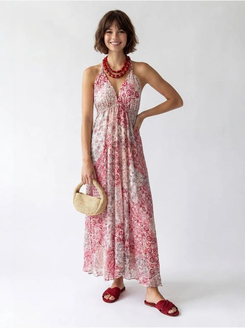 Abito maxi paisley con scollo halter mixray - Kiabi Abito maxi paisley con scollo halter mixray - Kiabi