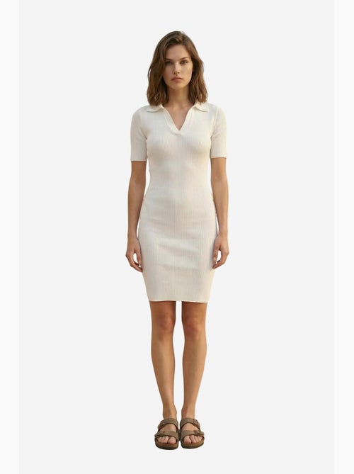 Abito midi a coste con colletto polo my fashion - Kiabi