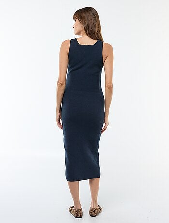 Abito midi a coste + maglioncino cropped premaman