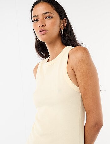 Abito midi a costine senza maniche