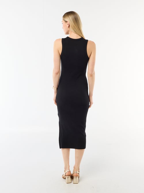 Abito midi a costine senza maniche - Kiabi