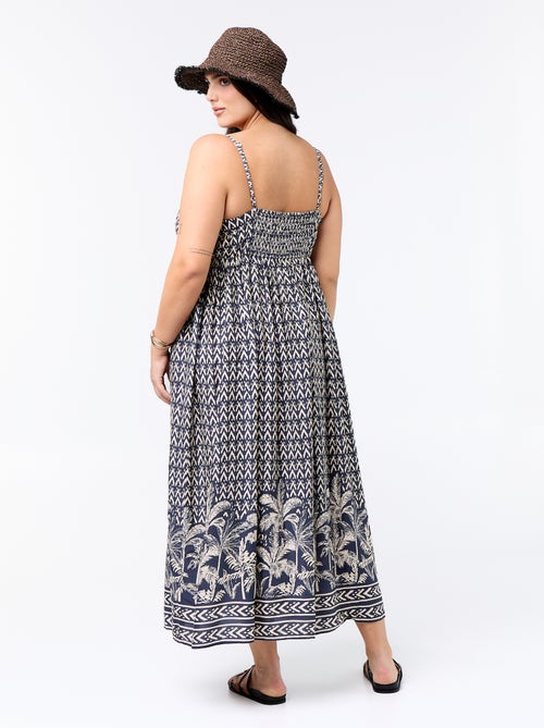 Abito midi a fantasia con spalline sottili regolabili - Kiabi