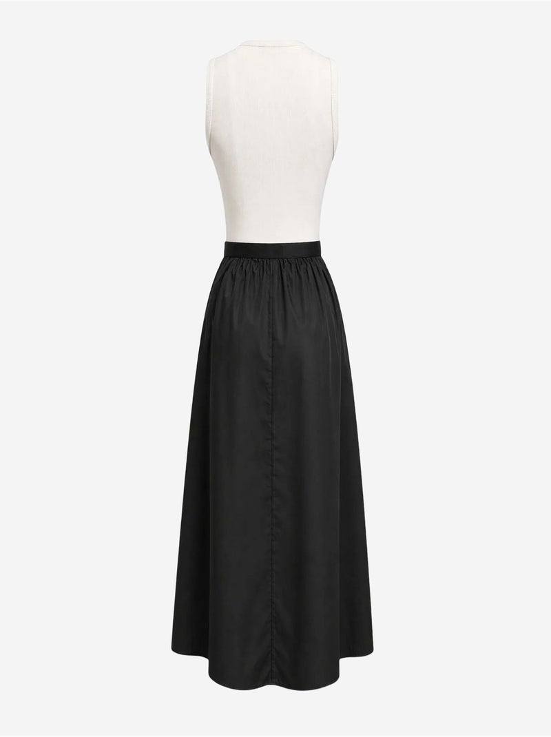 Abito midi a linea a con cintura mixray Nero - Kiabi