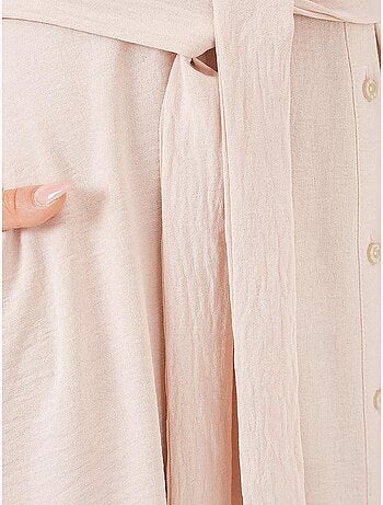 Abito midi a linea a con colletto a camicia, abbottonatura e dettaglio a bordino bdart