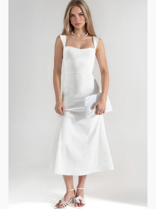 Abito midi a linea a con scollo a cuore hiccup - Kiabi Abito midi a linea a con scollo a cuore hiccup - Kiabi