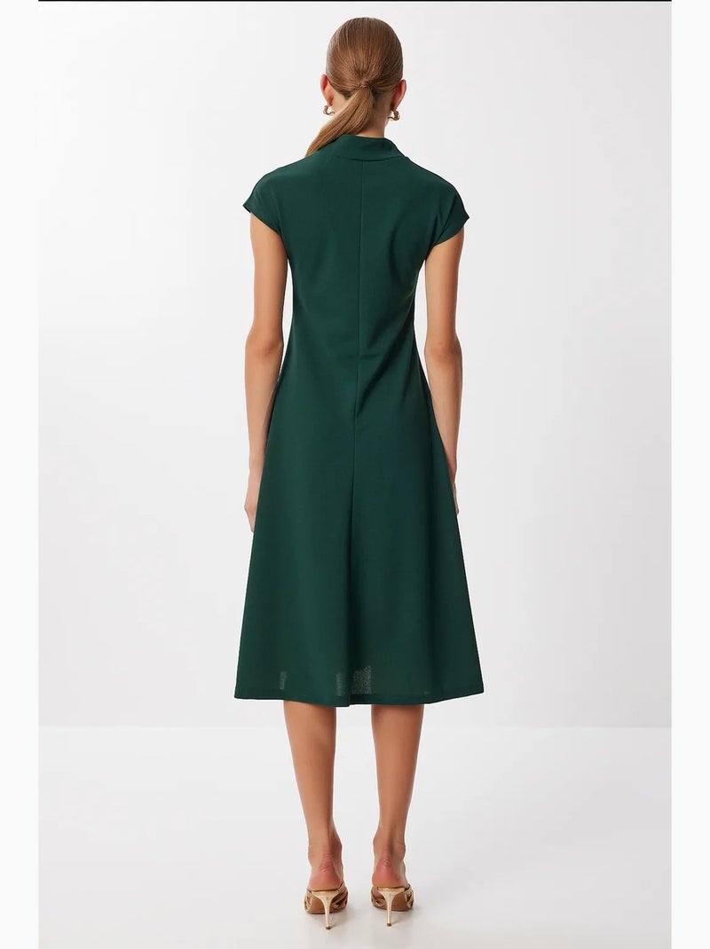 Abito midi a linea ad a con mezzo dolcevita istanbul Verde smeraldo - Kiabi