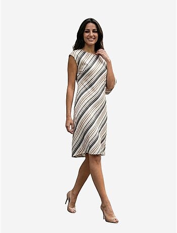 Abito midi a righe in lyocell my fashion