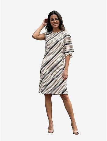 Abito midi a righe in lyocell my fashion