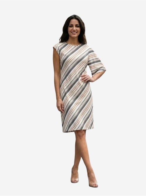 Abito midi a righe in lyocell my fashion - Kiabi Abito midi a righe in lyocell my fashion - Kiabi