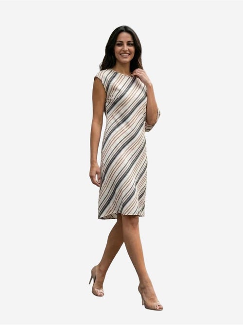 Abito midi a righe in lyocell my fashion - Kiabi Abito midi a righe in lyocell my fashion - Kiabi