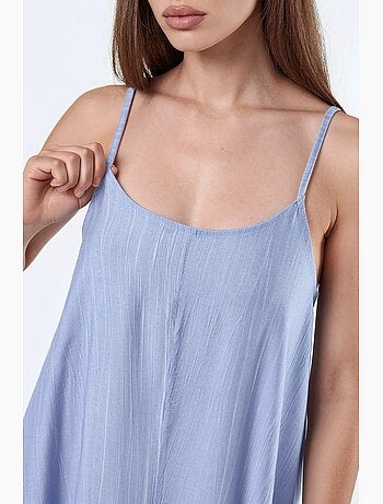 Abito midi a sottoveste con scollo a u e vestibilità ampia busem