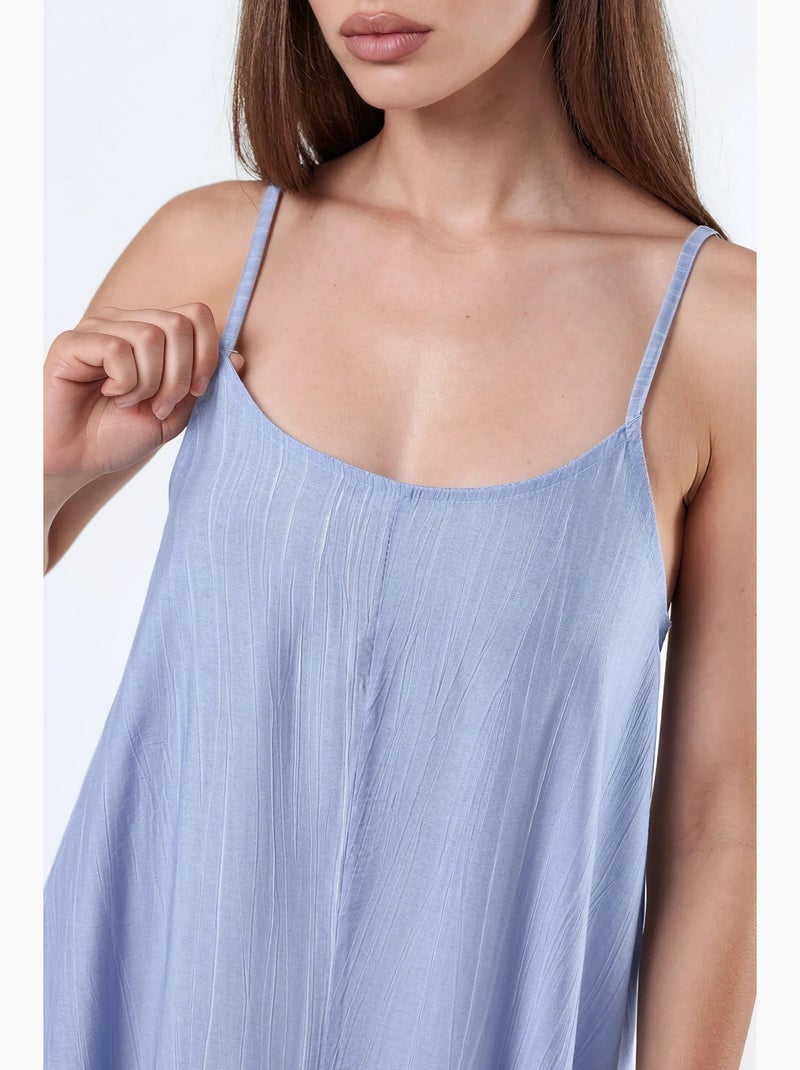 Abito midi a sottoveste con scollo a u e vestibilità ampia busem Blu cielo - Kiabi